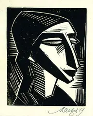 Salome by Emil Maetzel, 1919, Linocut, sold Oct 2004