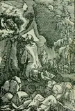 Albrecht Altdorfer, Christus am Ölberg, 1513, Woodcut