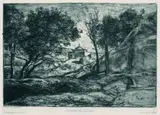 Jean-Baptiste Camille Corot, Souvenir de Toscane, 1845, Etching