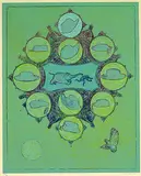 Max Ernst, Komposition mit Elefanten, Silkscreen in colours