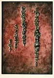 Mark Tobey, 3 Bll.: They've come back (I + II). Message from a desert Star, 1971, Etching and aquatint in colours