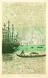 Max Peiffer Watenphul, 2 Bll.: Venedig, Blick auf den Canal Grande. Venedig, Santa Maria della Salute, 1968, Lithograph in colours