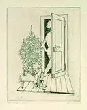 Gottfried Brockmann, Weihnacht 1929, 1929, Etching