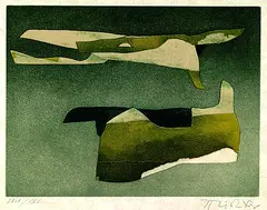 Hans Th. Richter, Ohne Titel, Etching and aquatint in colours
