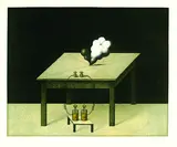 Friedrich Meckseper, Experiment, 1976, Etching in colours