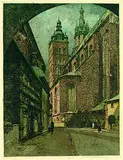 Krakau by Luigi Kasimir und Tanna Kasimir-Hoer, 1941, Etching and aquatint, sold Oct 2004