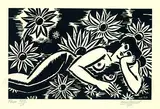 Frans Masereel, Fleurs, 1951, Woodcut