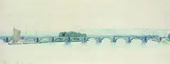 Dresden by Sir Robert Staples, 12th Baronet, 1867, Pen and ink drawing, sold Oct 2004