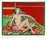 Françoise Gilot, Nu sur un Sofa, 1971, Lithograph in colours