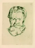 Edvard Munch, Männerkopf, 1906, Etching