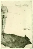 Horst Janssen, Anmerkung zum Schatten, 1971, Etching