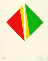 Abstrakte Komposition by Max Bill, 1965, Silkscreen in colours, sold Oct 2004