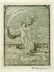 4 Bll. Exlibris by Heinrich Vogeler, 1907, Etching, sold Oct 2004