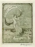 4 Bll. Exlibris by Heinrich Vogeler, 1907, Etching, sold Oct 2004