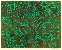 2 Bll.: Forms in Progress (I + II) by Mark Tobey, 1971, Etching and aquatint in colours, sold Oct 2004
