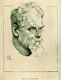 Max Klinger, Selbstbildnis mit Brille, 1909, Etching