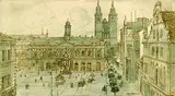 Alfred Heide, 2 Bll.: Ansichten von Magdeburg, Pen and ink drawing