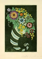 Martha Vogeler, Füllhorn, Etching