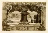 Exlibris Schotteck by Heinrich Vogeler, 1898, Etching, sold Oct 2004