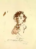 Horst Janssen, Little thought for you Michael York, 1986, Lithograph