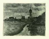Friedrich Schaper, 2 Bll. Landschaften, Etching