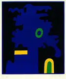 Otmar Alt, Figur vor dunklem Hintergrund, 1968, Silkscreen in colours