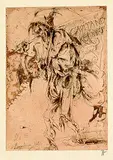 Horst Janssen, Langenhorner Jubilate II (Capitano Kerrines Brittanae), 1988, Etching