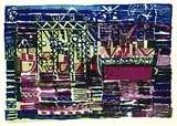 Eduard Bargheer, Nächtliche Werft, 1957, Lithograph in colours