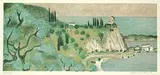 Herbert Breiter, 3 Bll.: Landschaft auf Korcula. Türme in der Mani. Grüne Bucht
