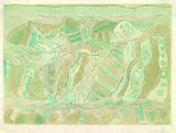 Eduard Bargheer, Parnass, 1970, Etching in colours