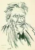Ezra Pound "The Seafarer" by Oskar Kokoschka, 1965, Lithograph, sold Oct 2004