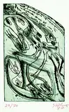 Walter Stöhrer, 2 Bll. aus: Die-Bewegung-der-Zähne, 1977, Etching