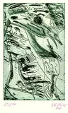 Walter Stöhrer, 2 Bll. aus: Die-Bewegung-der-Zähne, 1977, Etching