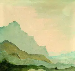 Ferdinand Springer, Landschaft in der Haute Provence, Watercolour