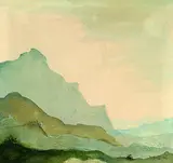 Ferdinand Springer, Landschaft in der Haute Provence, Watercolour