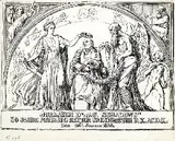 Adolph von Menzel, Karte zum Jubiläum Schadows als Direktor der Akademie, 26. Januar 1838