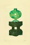 Ferdinand Springer, 5 Bll. aus: Reden und Gleichnisse des Tschuang-Tse, 1970, Etching in colours