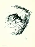Gustav Seitz, Portrait B. Brecht, 1967, Lithograph
