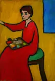 Beim Malen by Gabriele Münter, 1911, Oil on cardboard, sold May 2004