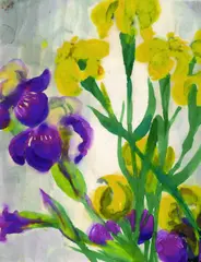 Emil Nolde, Gelbe und blaue Iris, 1930, Watercolour