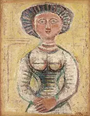 Büste by Massimo Campigli, 1959, Oil on canvas, sold May 2004