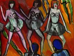 Ernst Geitlinger, Varietészene, 1926, Oil on canvas