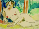 Liegender weiblicher Akt by Max Pechstein, 1919, Watercolour, sold May 2004
