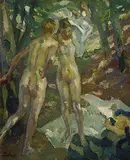 Leo Putz, Zwei weibliche Akte im Wald