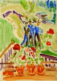 Frühling (Drei Bauern) by Ernst Ludwig Kirchner, 1924, Watercolour, sold May 2004