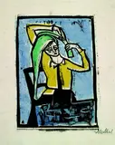Vor dem Spiegel by Erich Heckel, 1911, Woodcut, sold May 2004