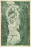 Emil Nolde, Akt mit erhobenen Armen, 1908, Etching