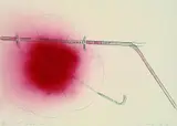 Mario Merz, Luce e se te appoggianti allo spazio, 1967, Pencil