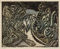 Herbstlandschaft by Ewald Mataré, 1931, Woodcut, sold May 2004