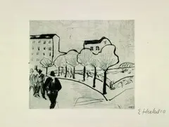 Straße am Hafen by Erich Heckel, 1910, Drypoint, sold May 2004